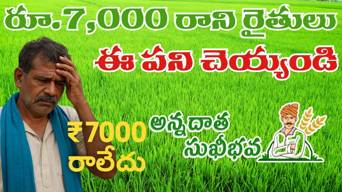 PM Kisan Annadatha Sukhibhava 2025 7000 Payment Issue